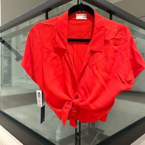 Aritzia Tie Front Blouse